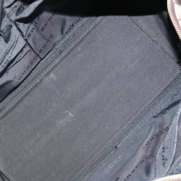 BURBERRY Nova Check Hand Bag Nylon Beige Auth mr097 - Picture 12 of 16